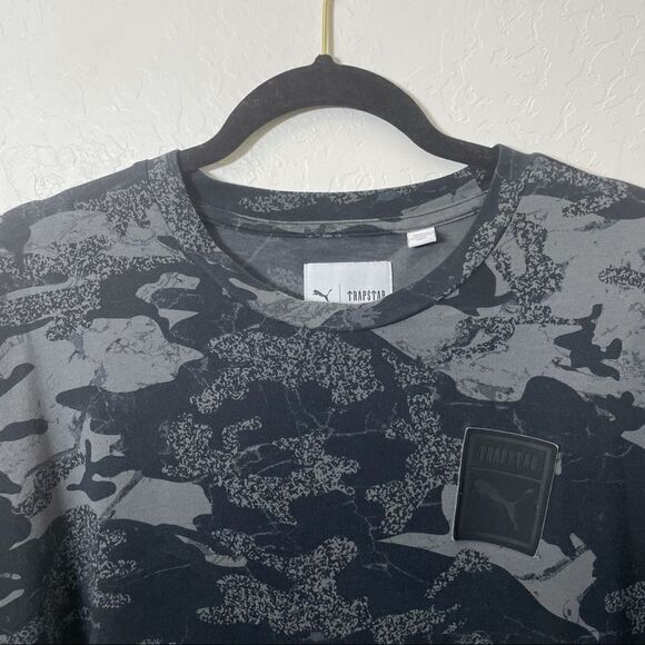 Puma X Trapstar Black and Gray Camouflage Logo Tee Revolve XXL - Picture 5 of 13